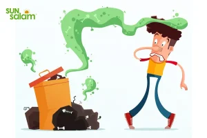 از بین بردن بوی نامطبوع سطل زباله